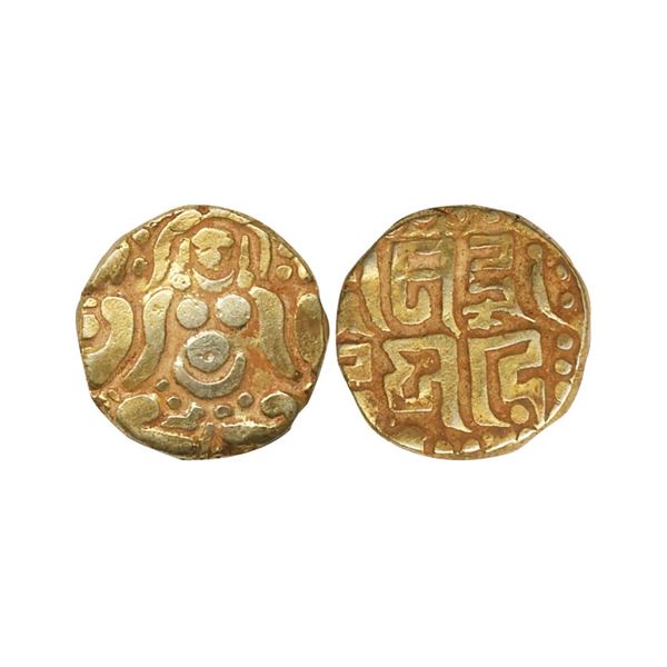 Kalachuris of Tripuri, Gangeyadeva (1015-1040 AD), Gold 4 ½ Masha, 3.92 gms