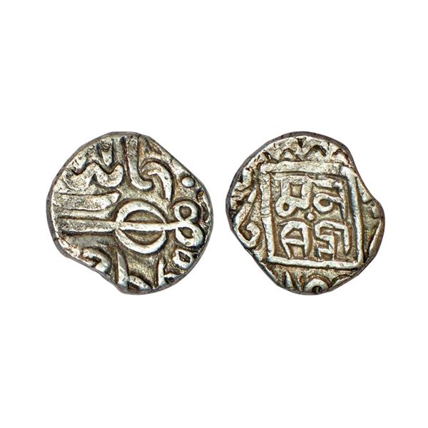 Tomars of Gwalior, Maan Singh Tomar (1486-1516 AD), SIlver Tanka, 3.47 gms, AH 967(crude),