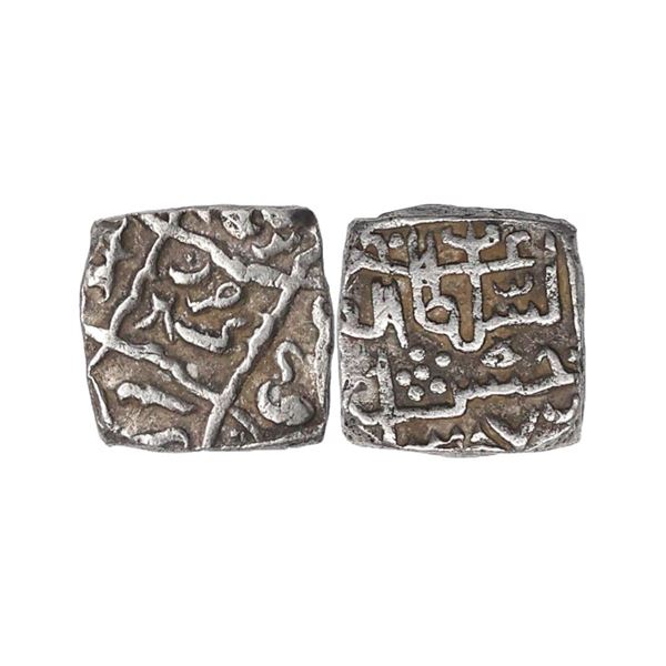 Kashmir Sultanate, Hasan Shah (AH 876-889, 1472-1484 AD), Silver Square Sasnu, 6.13 gms, K