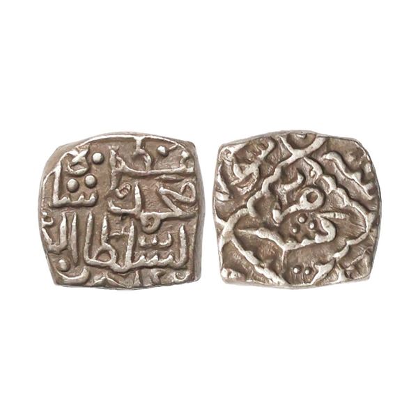 Kashmir Sultanate, Muhammad Shah (AH 889-943, 1484-1537 AD), Silver Square Sasnu, 6.13 gms