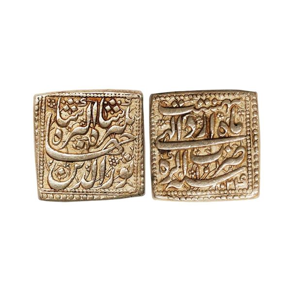 Jahangir (AH 1014-1037, 1605-1628 AD), Silver Square Rupee, 11.43 gms, Agra Mint, Ilahi Mo