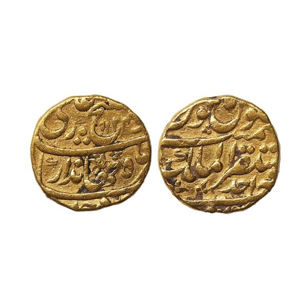 Mughal, Jahandar Shah (AH 1124, 1712 AD), Gold Mohur, 10.85 gms. Jahandar Shah (AH 1124, 1