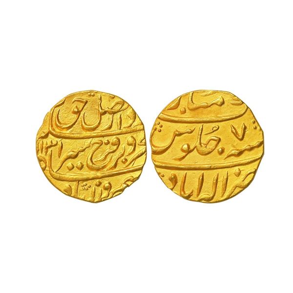Mughal, Farrukhsiyar (AH 1124-1131, 1713-1719 AD), Gold Mohur, 11.04 gms. Farrukhsiyar (AH