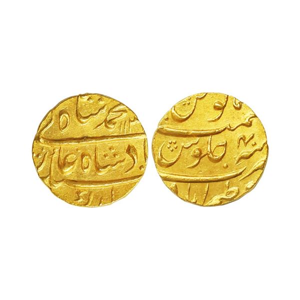 Mughal, Muhammad Shah (AH 1131–1161, 1719–1748 AD), Gold Mohur, 10.89 gms. Muhammad Shah (