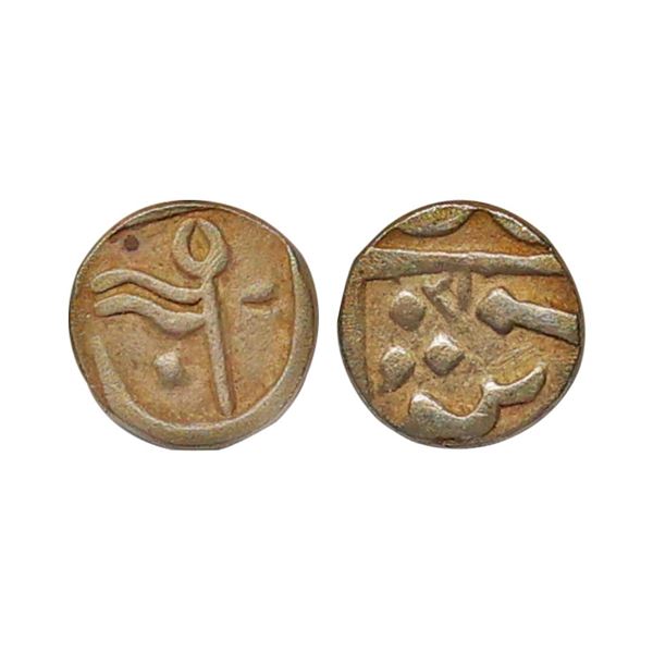 Maratha Confederacy, INO Shah Alam II, Silver 1/16 Rupee, 0.74 gms, Gulshanabad Nasik Mint