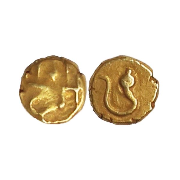 Marathas, Ghopardes of Gooty, (17-18Th Century AD), Gold Fanam, 0.31 gms