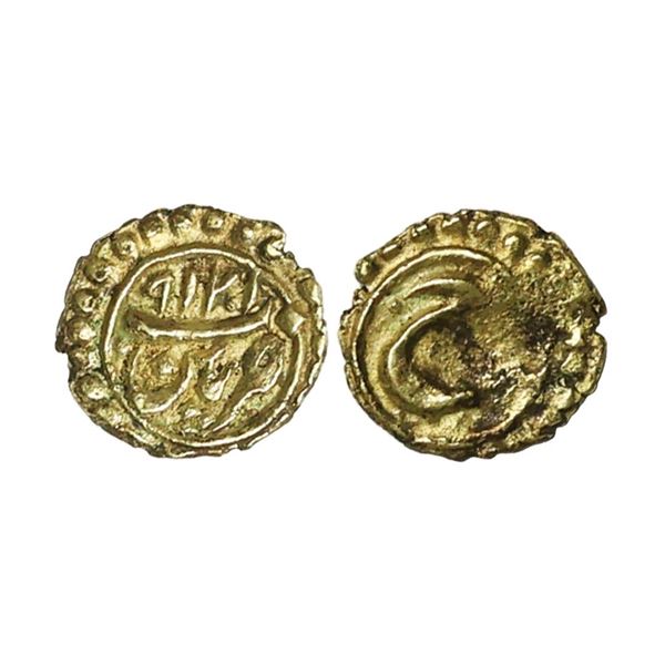 Mysore, Tipu Sultan (AM 1215-1227, 1787-1799 AD), Gold Fanam, 0.39 gms, Patan Mint, AM 121