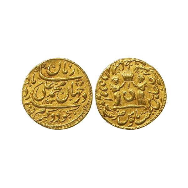 Awadh State, Muhammad Ali Shah (AH 1253-1258, 1837-1842 AD), Gold Asharfi, 10.72 gms, Suba