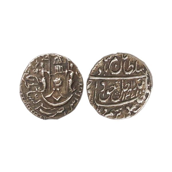 Awadh State, Wajid Ali Shah (AH 1263-1272, 1847-1856 AD), Silver 1/8 Rupee, 1.42 gms, Bait