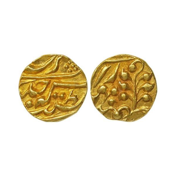 Kishangarh State, Madan Singh (1900-1926 AD), Gold &amp; frac14; Mohur, 2.70 gms, INO King
