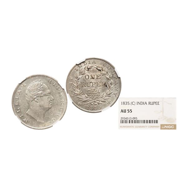 William IIII, Silver Rupee, 1835,  Calcutta Mint