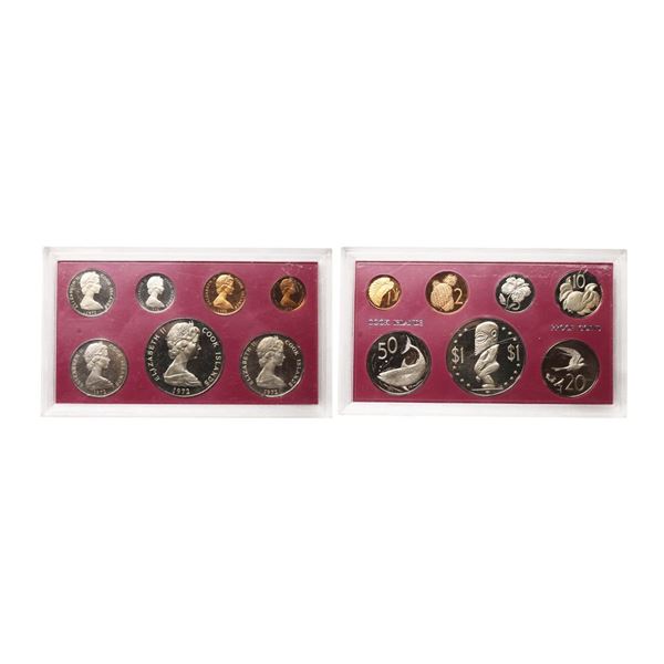 Cook Islands, Second portrait of Queen Elizabeth II, 1972, 7-Coin Proof Set,