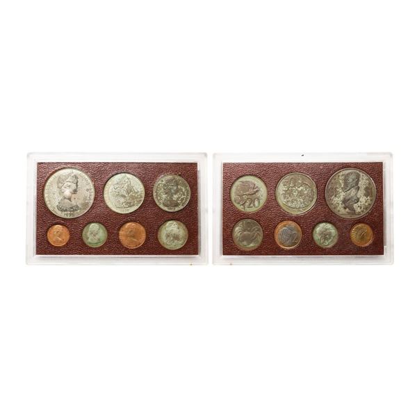 Cook Islands, Second portrait of Queen Elizabeth II, 1975, 7- Coin Official Set,