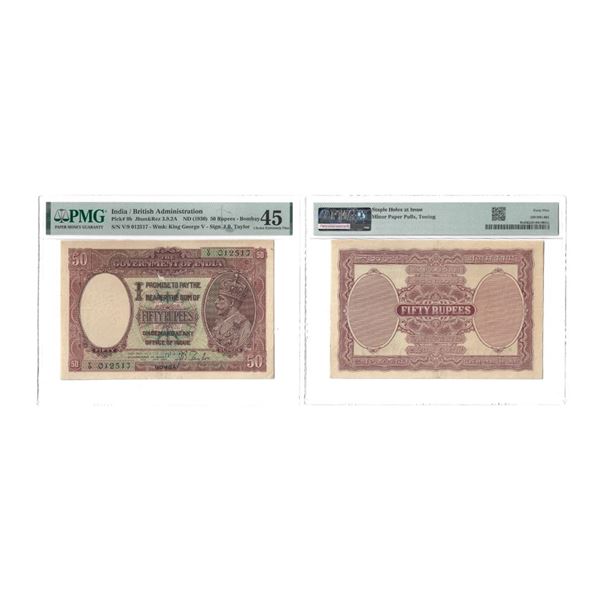British India, 1930,& nbsp;King George V,& nbsp;50 Rupees, Bombay& nbsp;Circle