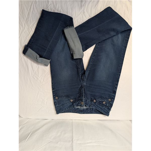 Seven Jeans cuffed ankle dark denim
