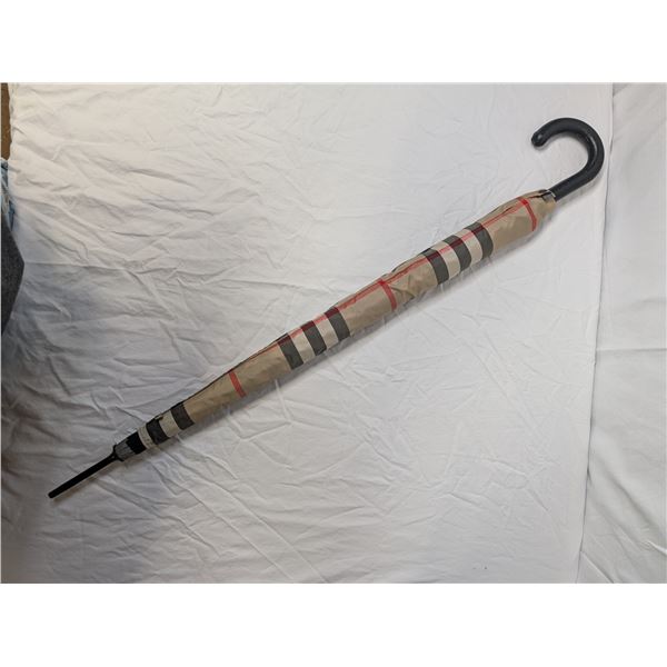 Burberry plaid umbrella with sleeve
