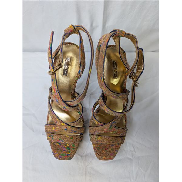 Report Signature cork multicolour platform heel