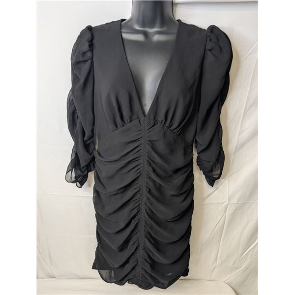 Wilfred Black dress long sleeve with ruching *NWT*