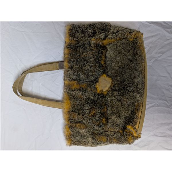 Chanel Rabbit Fur handbag vintage with coin purse