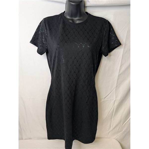 True Religion black dress t-shirt print Made in Canada
