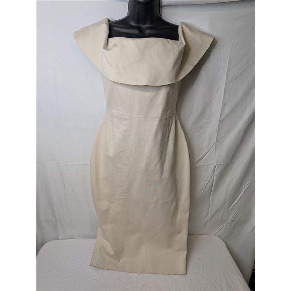 Babaton dress off shoulder cream color