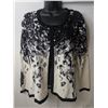 Image 1 : Alison Sheri cardigan button-up, black and white pattern with lace