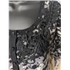 Image 2 : Alison Sheri cardigan button-up, black and white pattern with lace