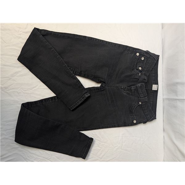 True Religion jeans skinny black wash with black rhinestones
