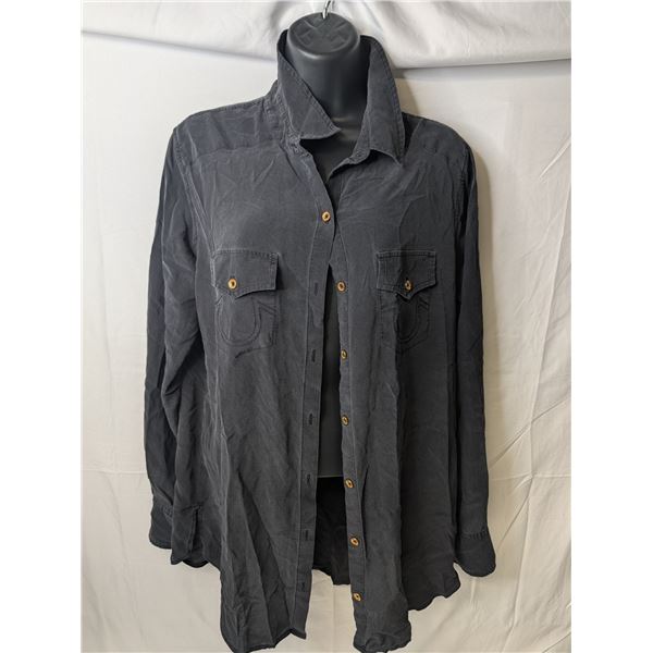 True Religion Blouse faded black silk