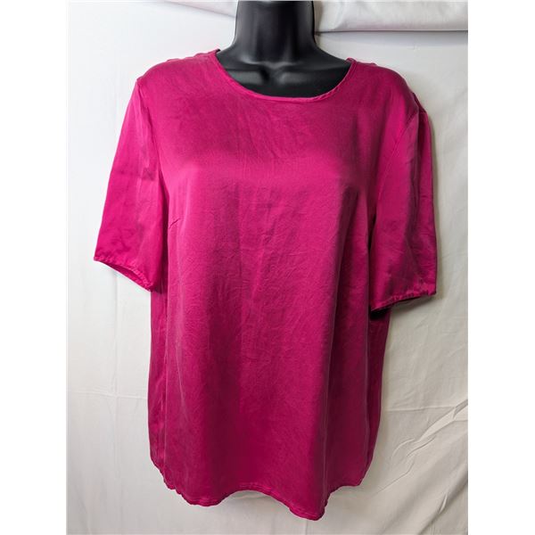 Escada hot pink silky top (100% silk)