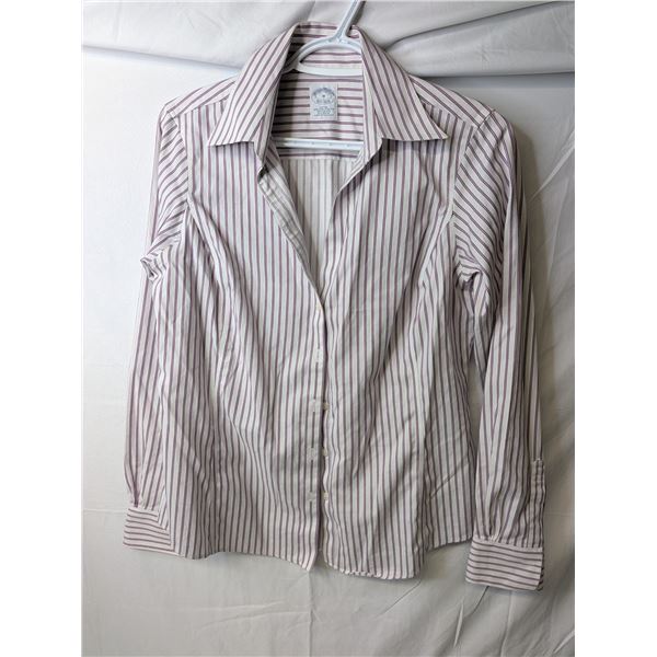 Brooks Brothers women's blouse white purple stripes