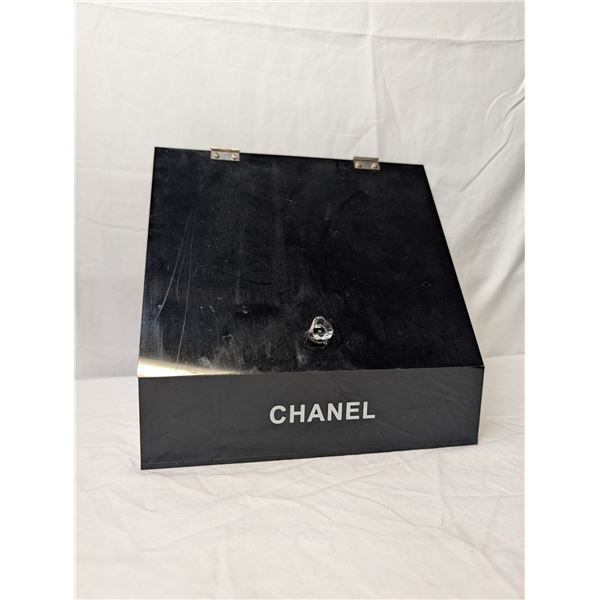 Chanel Acrylic Display Box with white sequin flower