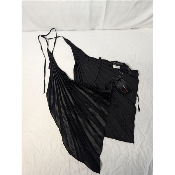 BCBG black pleated halter top 2pc *NWT