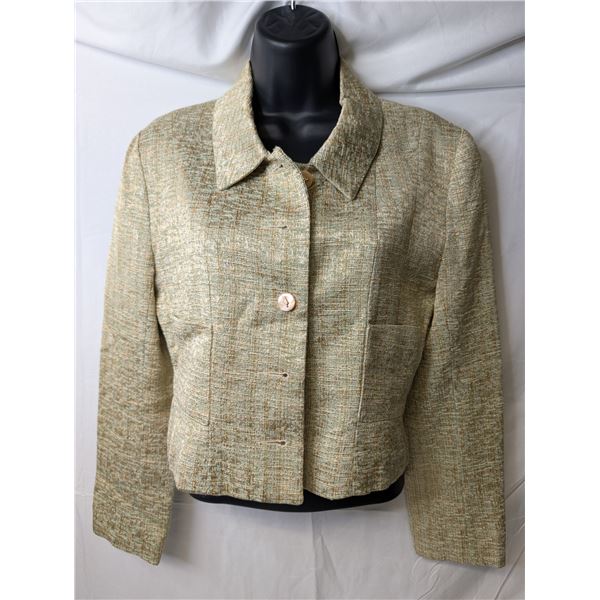 Clara Collins short Blazer green gold with pockets