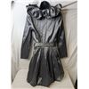 Image 3 : Frank Layman coat belted ruffle collar, silver gray *NWT