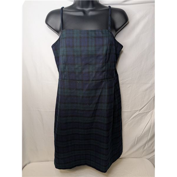 TWIK Blue green plaid dress
