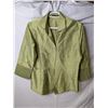 Image 1 : Brevetti 100% silk lime green button up blouse