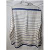 Image 3 : Hermes long sleeved blouse cream with blue stripe silk blend