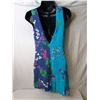 Image 4 : H&M Versace Blue Multi-Print with pleats dress
