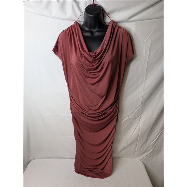Banana Republic ruched dress Burnt Sienna