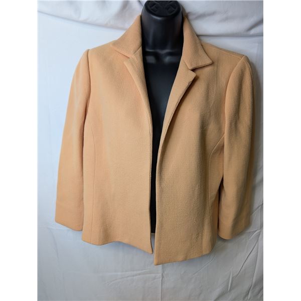 Halston Wool Blazer open front light orange