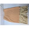 Image 1 : Halston wool pencil skirt light orange with gold lace trim
