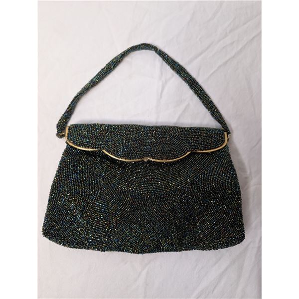 Vintage beaded purse hand beaded in Belgium