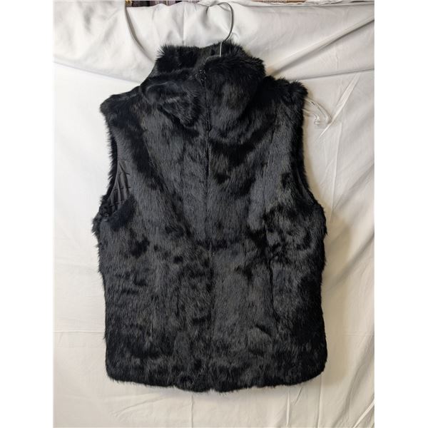 Black reversible Fur vest