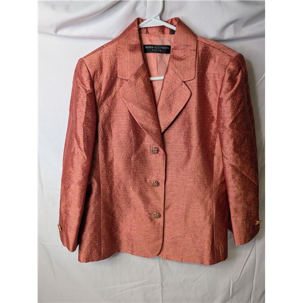 Dana Buchman Blazer orange with sparkly buttons