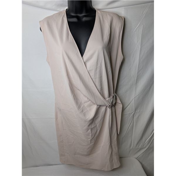 All Saints cream wrap dress