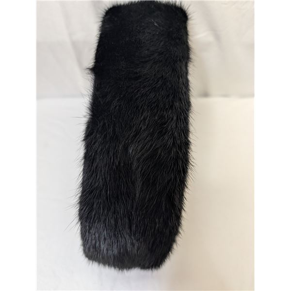 Vintage black mink fur headband Made in Canada