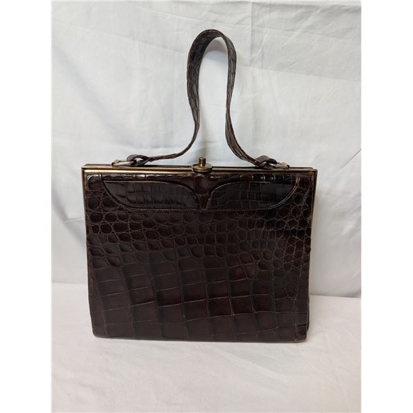 The Martin Made in England Brown crocodile vintage