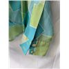 Image 2 : Halston button up blouse blue green square pattern