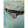 Image 4 : Halston button up blouse blue green square pattern